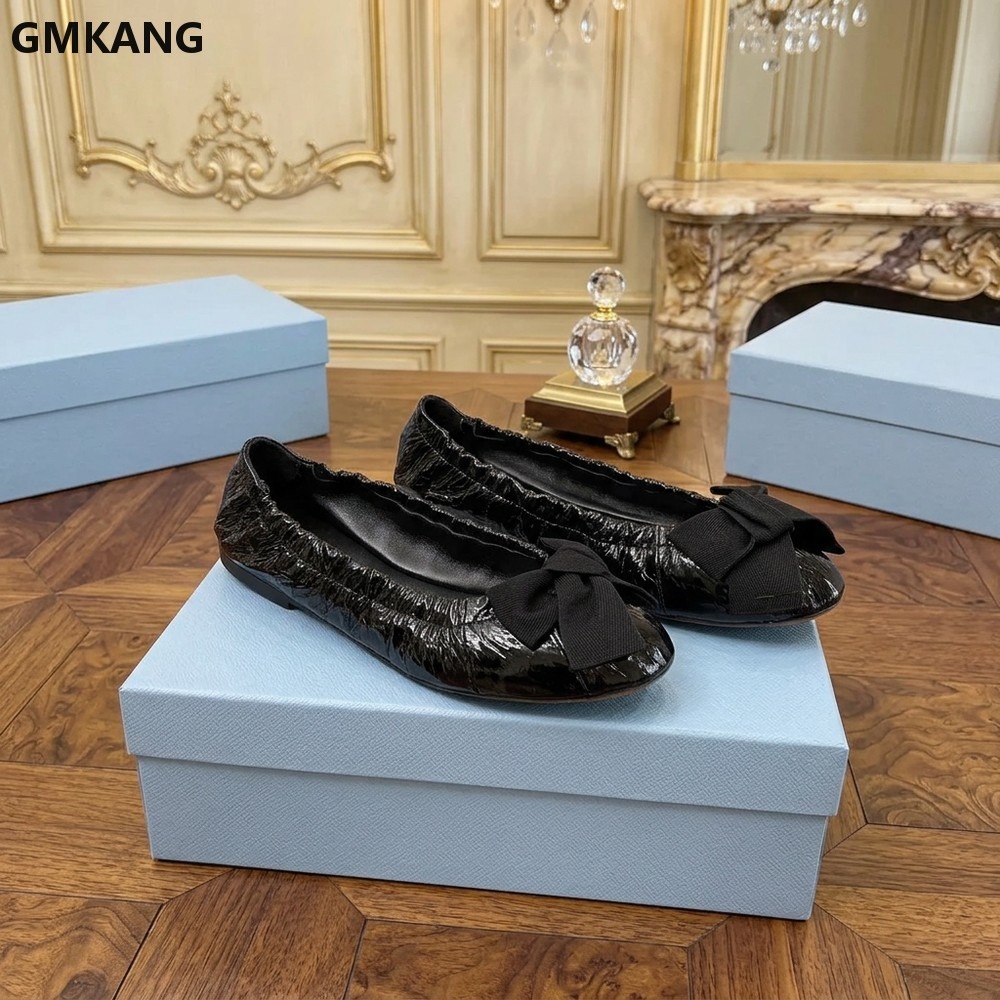 Leather Work Dress - Zapatos Planos de Ballet para Mujer