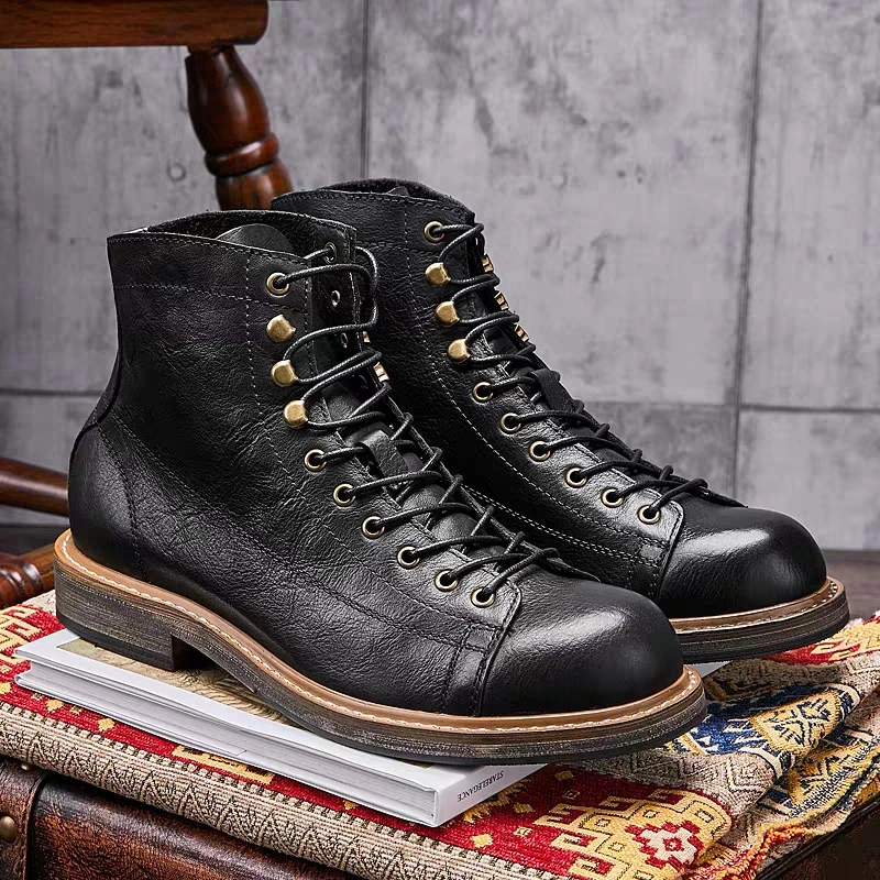 Leather Work Dress - Botas británicas hechas a mano de