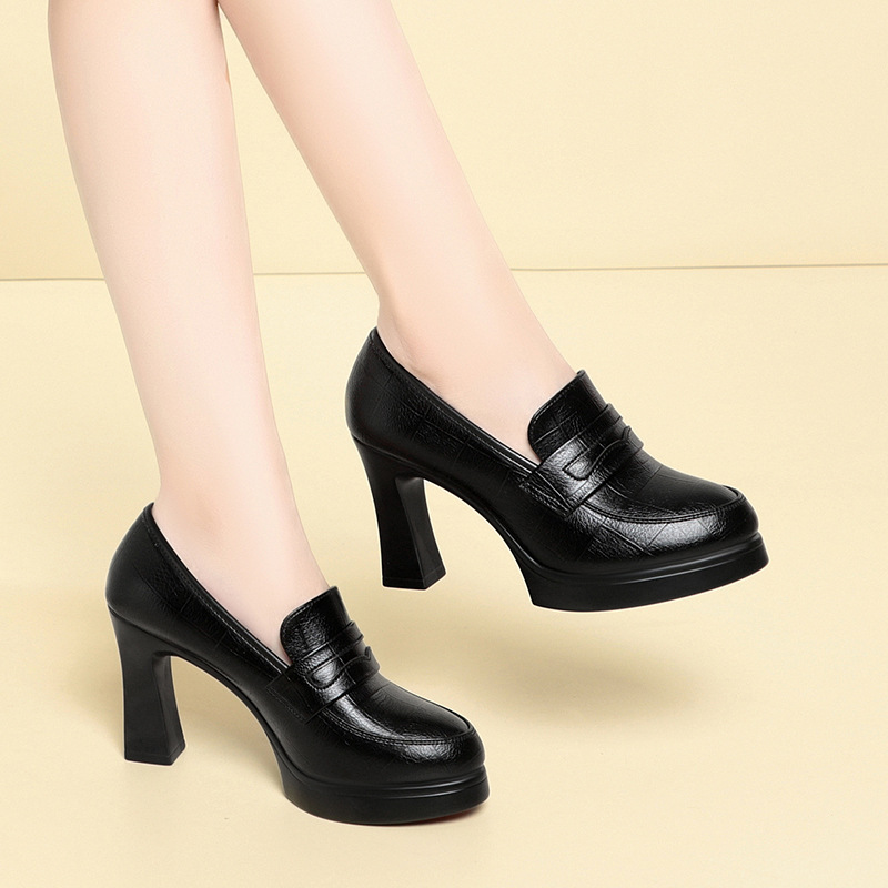 Leather Work Dress - Zapatos de mujer elegantes y cómodos