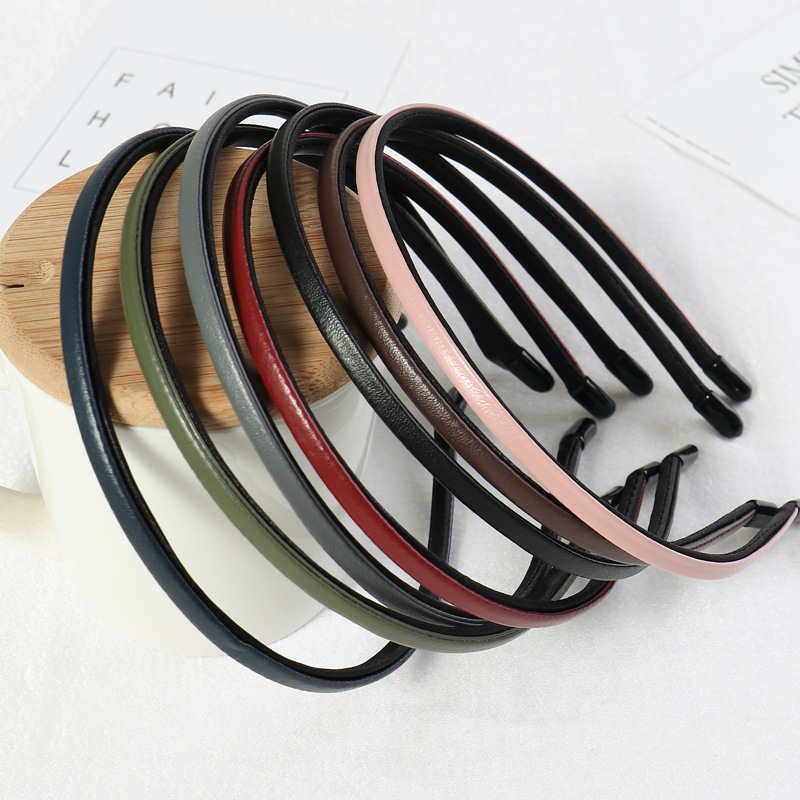 Leatherwork Pony - Nuevas diademas finas lisas de cuero