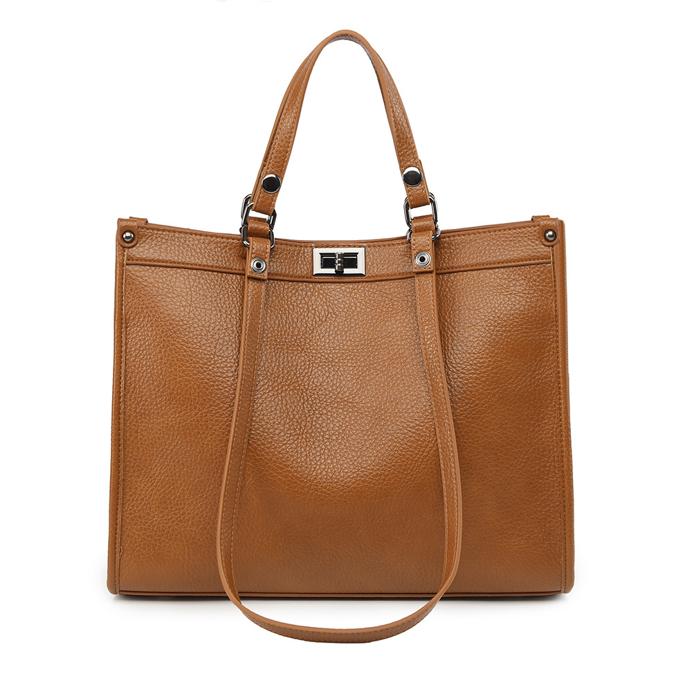 Leather Work Handbag - Bolso de mano de gran capacidad