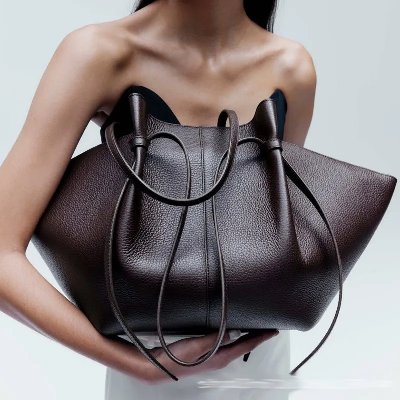 Leather Work Handbag - Bolso de Hombro de Cuero para
