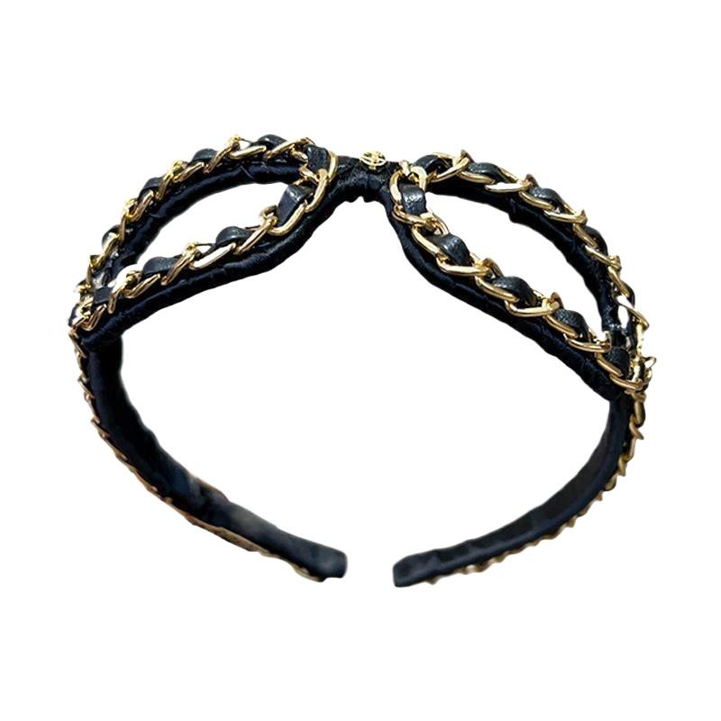 Leatherwork Pony - Diadema de Cuero con Cadena Vintage