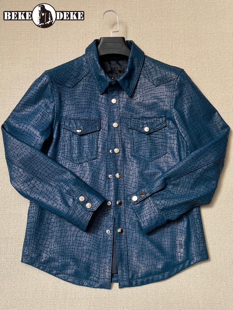 Leatherwork Patterns Free - Chaqueta de Cuero Genuino de Piel