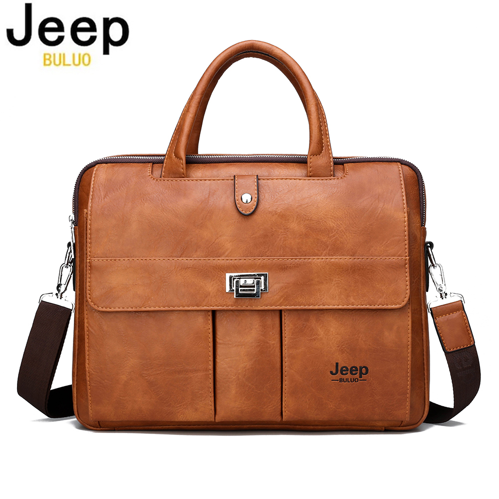 Leather Work Handbag - Maletín de Cuero para Hombre Jeep