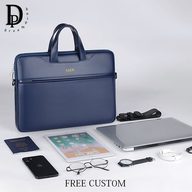 Leather Work Laptop Bag - Maletín de negocios para hombre de