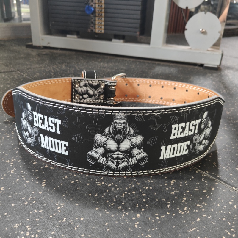 Leather Workout Belt - Cinturón de levantamiento de pesas para