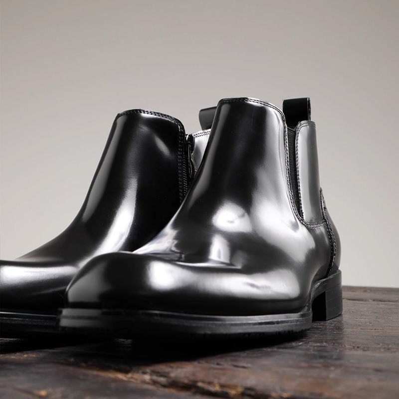 Leather Work Dress - Botas Chelsea Británicas para Hombre, Zapatos
