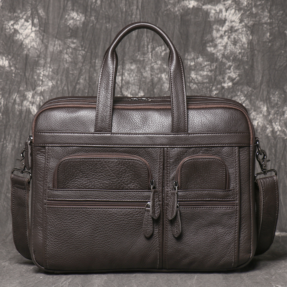 Maletín de Cuero Genuino para  - Leather Work Laptop Bag reseña y precio