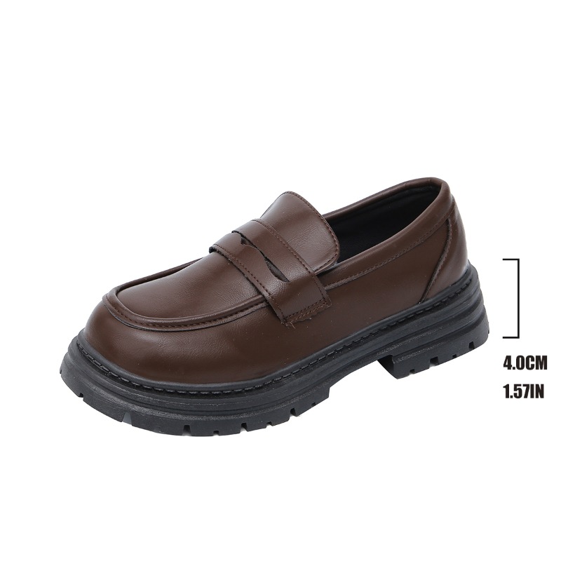 Mocasines De cuero marrón con  - Leather Work Dress reseña y precio