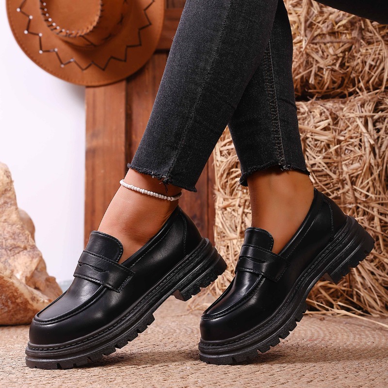 Mocasines De cuero marrón con  - Leather Work Dress reseña y precio