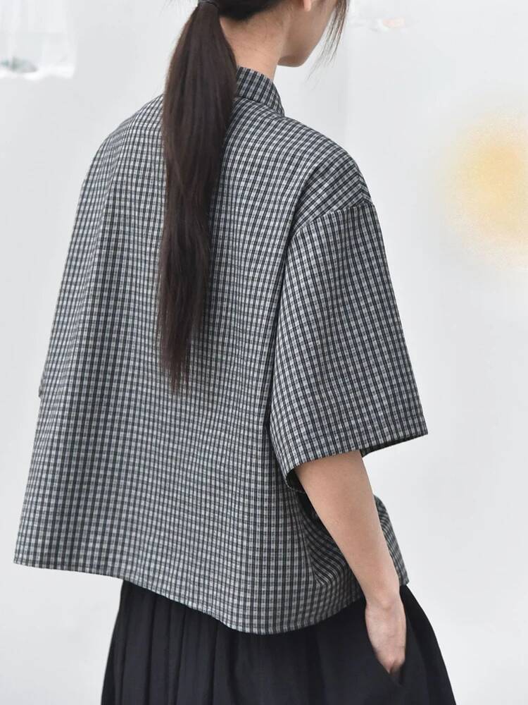 Blusa de Mujer a Cuadros Verde - Leatherwork Flowers reseña y precio