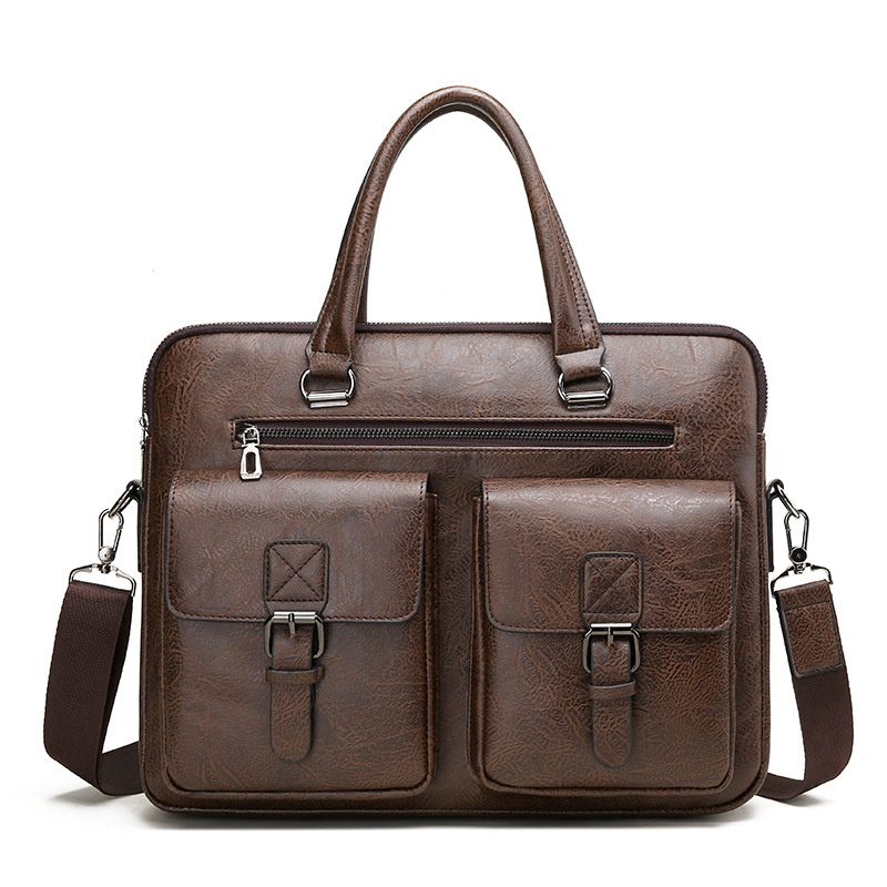 Maletín de negocios de marca d - Leather Work Handbag reseña y precio