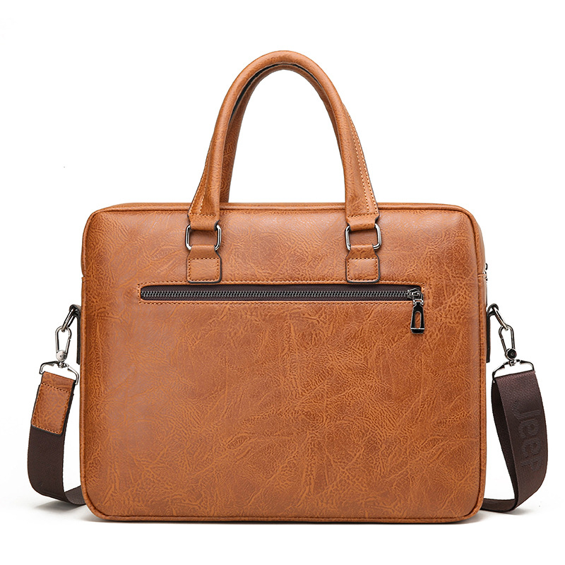 Maletín de negocios de marca d - Leather Work Handbag reseña y precio