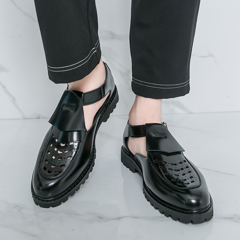 Sandalias de cuero de verano p - Leather Work Dress reseña y precio
