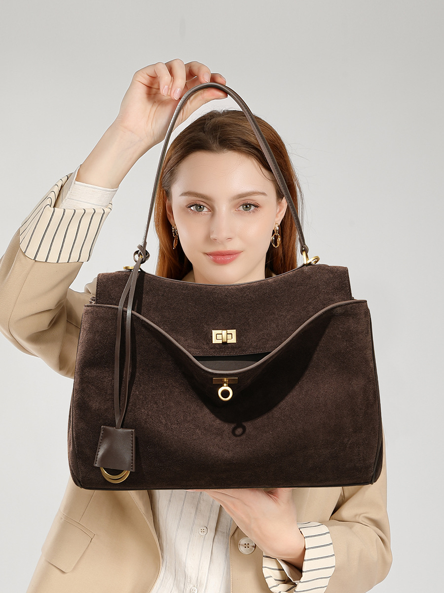 Bolso de piel de ante para muj - Leather Work Handbag reseña y precio