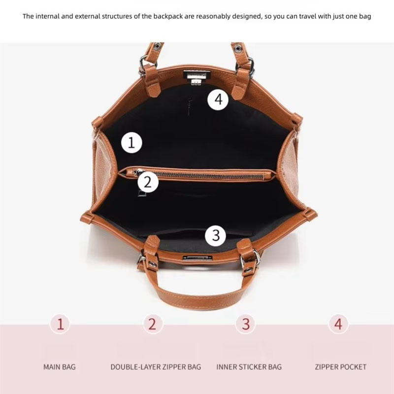 Bolso de mano de gran capacida - Leather Work Handbag reseña y precio