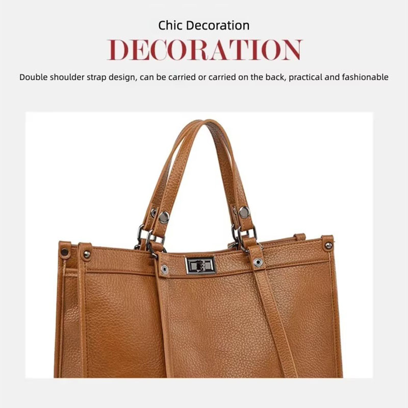 Bolso de mano de gran capacida - Leather Work Handbag reseña y precio