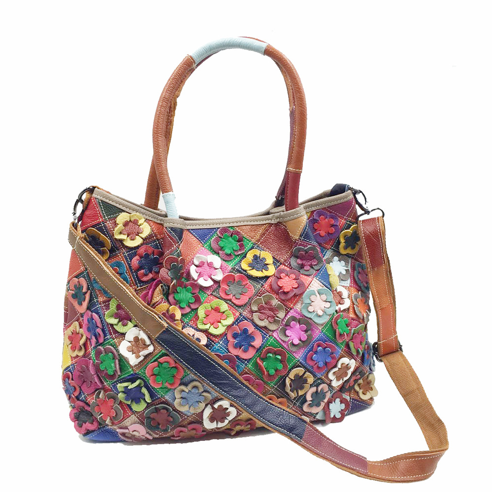 Bolso de Mano Extra Grande de  - Leatherwork Flowers reseña y precio