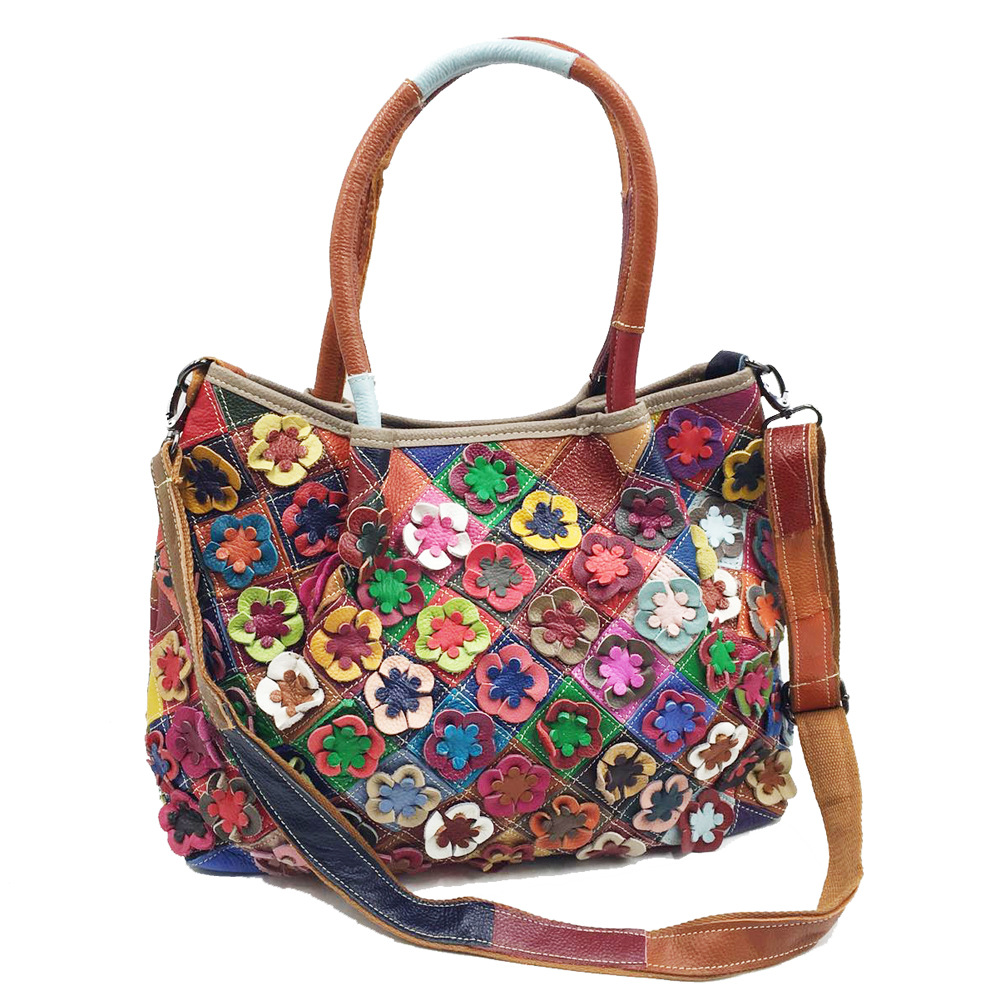 Bolso de Mano Extra Grande de  - Leatherwork Flowers reseña y precio
