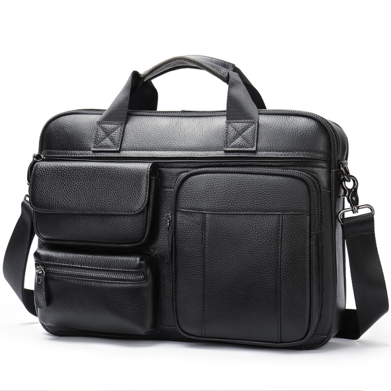 Bolso de mano de cuero genuino - Leather Work Laptop Bag reseña y precio