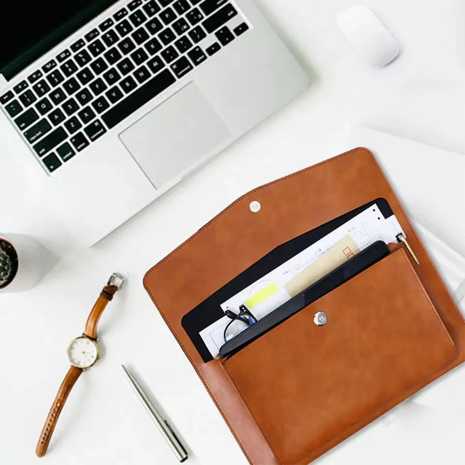 Carpeta de archivos de cuero A - Leather Work Laptop Bag reseña y precio