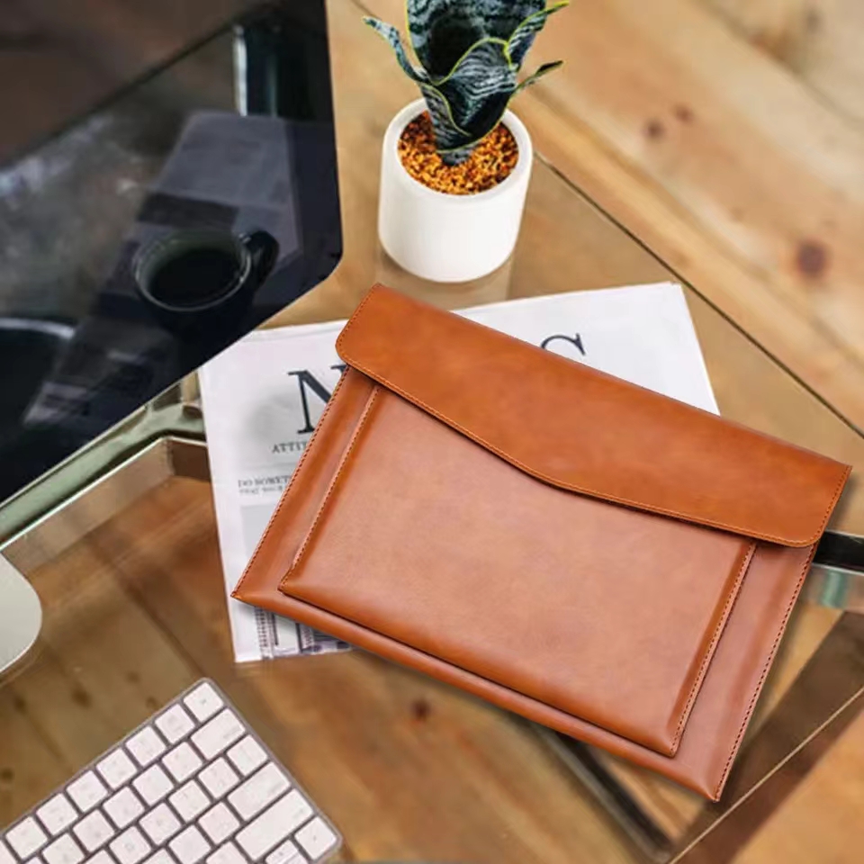 Carpeta de archivos de cuero A - Leather Work Laptop Bag reseña y precio