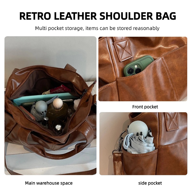 Bolso de mano retro de cuero s - Leather Work Handbag reseña y precio