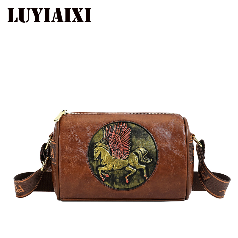 Bolso de hombro de cuero con f - Leatherwork Flowers reseña y precio