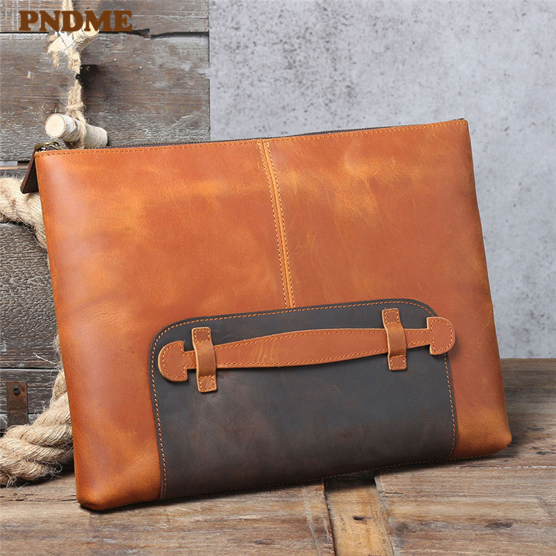Bolso de mano Vintage hecho a  - Leather Work Laptop Bag reseña y precio