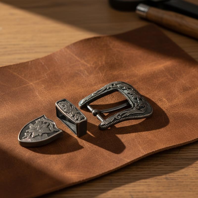 Hebilla de cinturón de metal v - Leather Works Belt reseña y precio