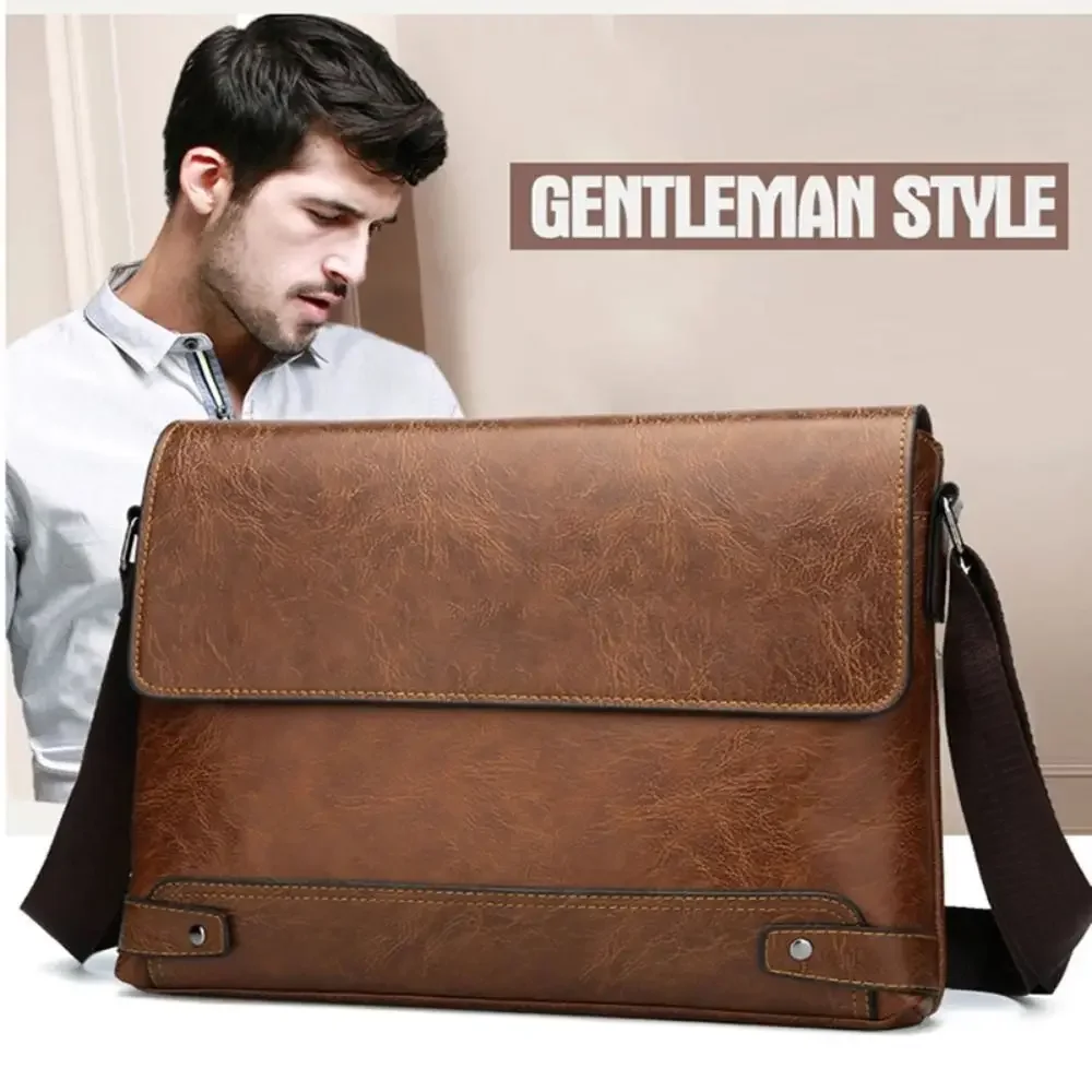 Maletín para hombre de cuero P - Leather Work Laptop Bag reseña y precio