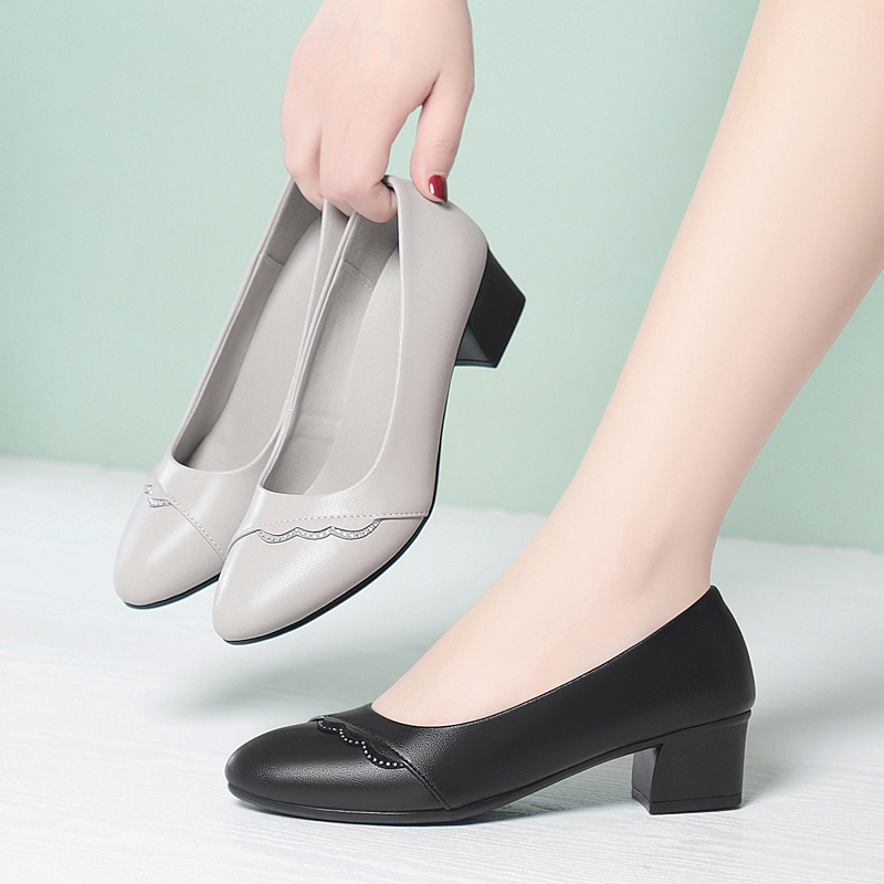 AIYUQI Zapatos de tacón de cue - Leather Work Dress reseña y precio