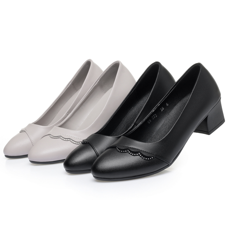 AIYUQI Zapatos de tacón de cue - Leather Work Dress reseña y precio