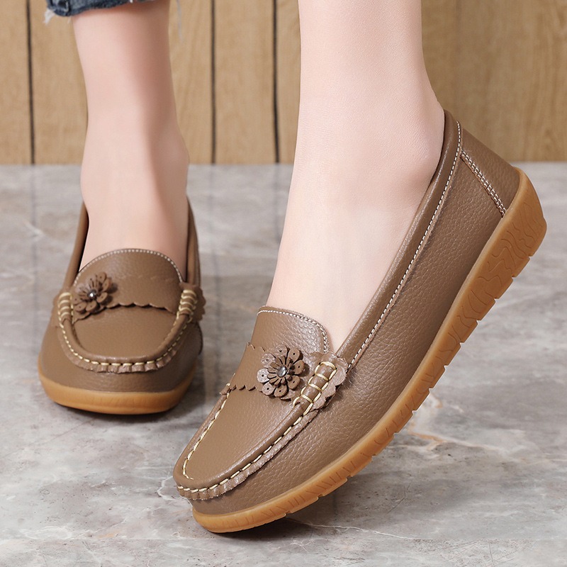 Mocasines de mujer, mocasines  - Leatherwork Flowers reseña y precio