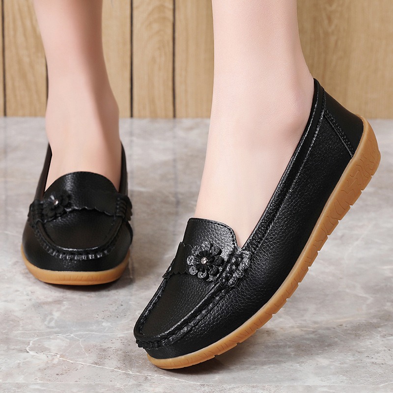 Mocasines de mujer, mocasines  - Leatherwork Flowers reseña y precio