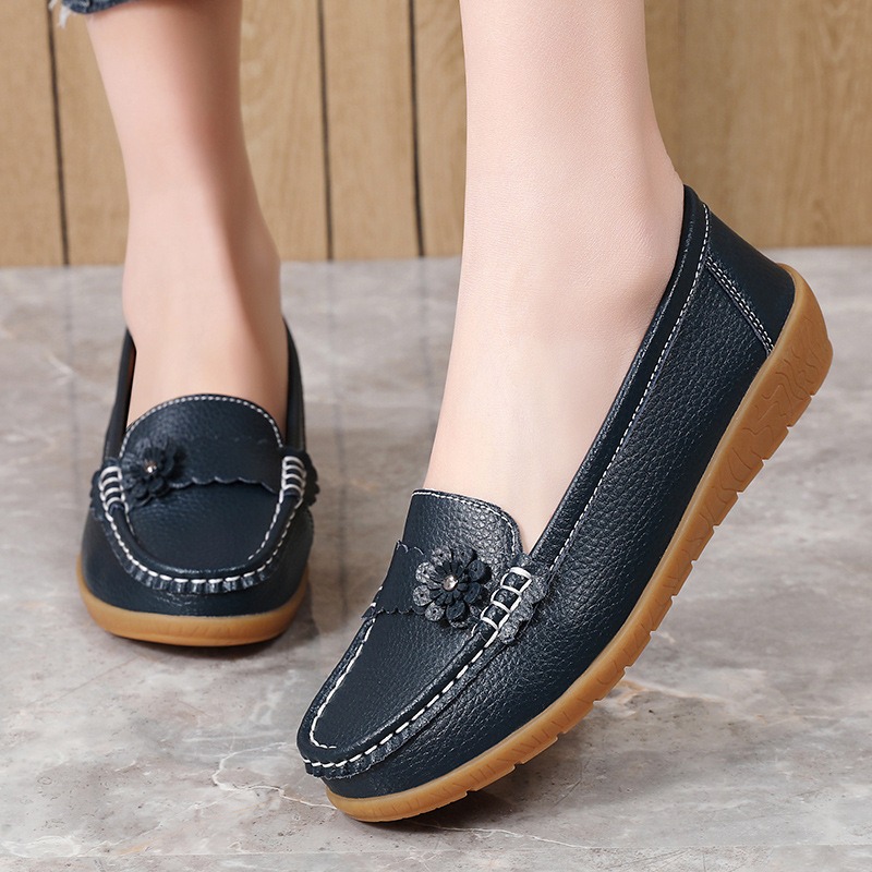 Mocasines de mujer, mocasines  - Leatherwork Flowers reseña y precio