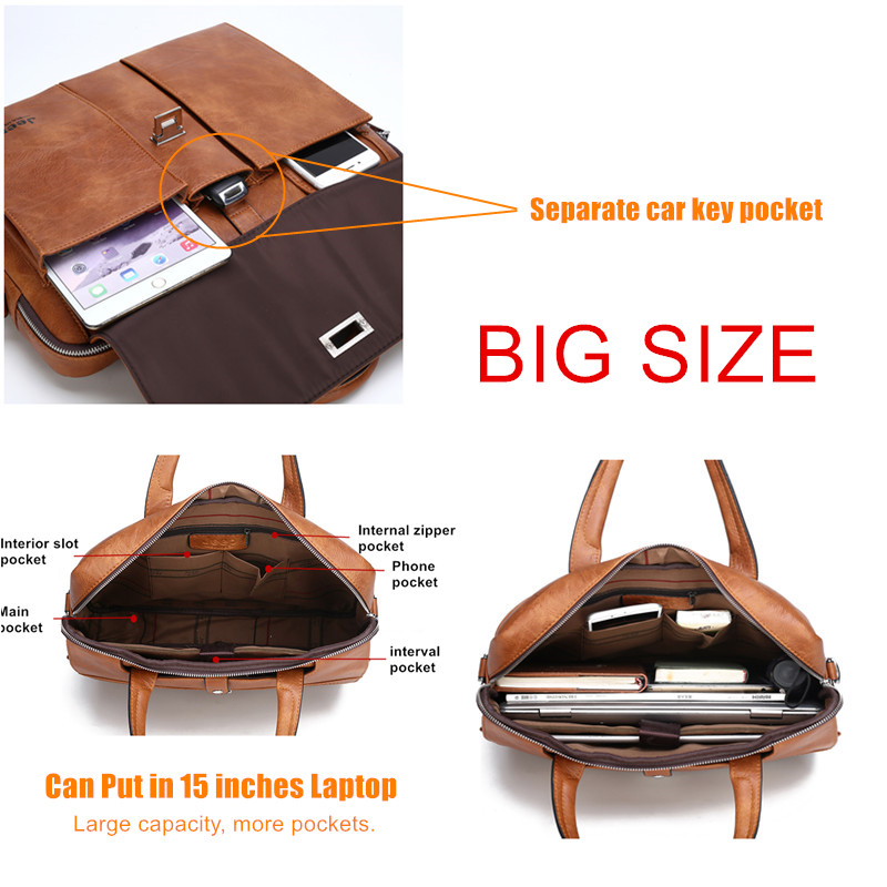 Maletín de Cuero para Hombre J - Leather Work Handbag reseña y precio