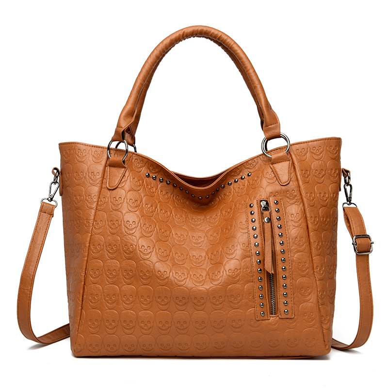 Bolso cruzado Punk Skull de cu - Leather Work Handbag reseña y precio