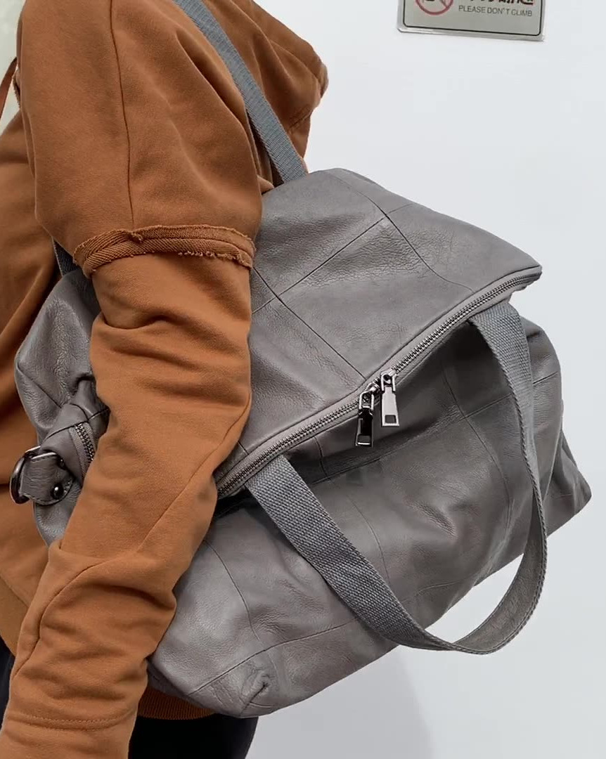 Bolso de mano de gran capacida - Leather Work Handbag reseña y precio