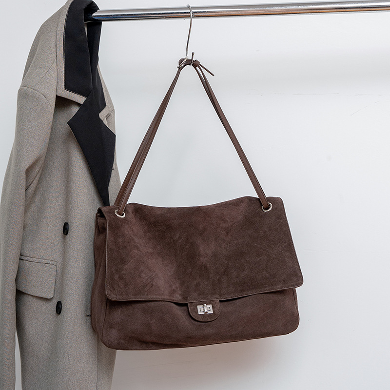 Bolso de Hombro de Cuero Gamuz - Leather Work Handbag reseña y precio