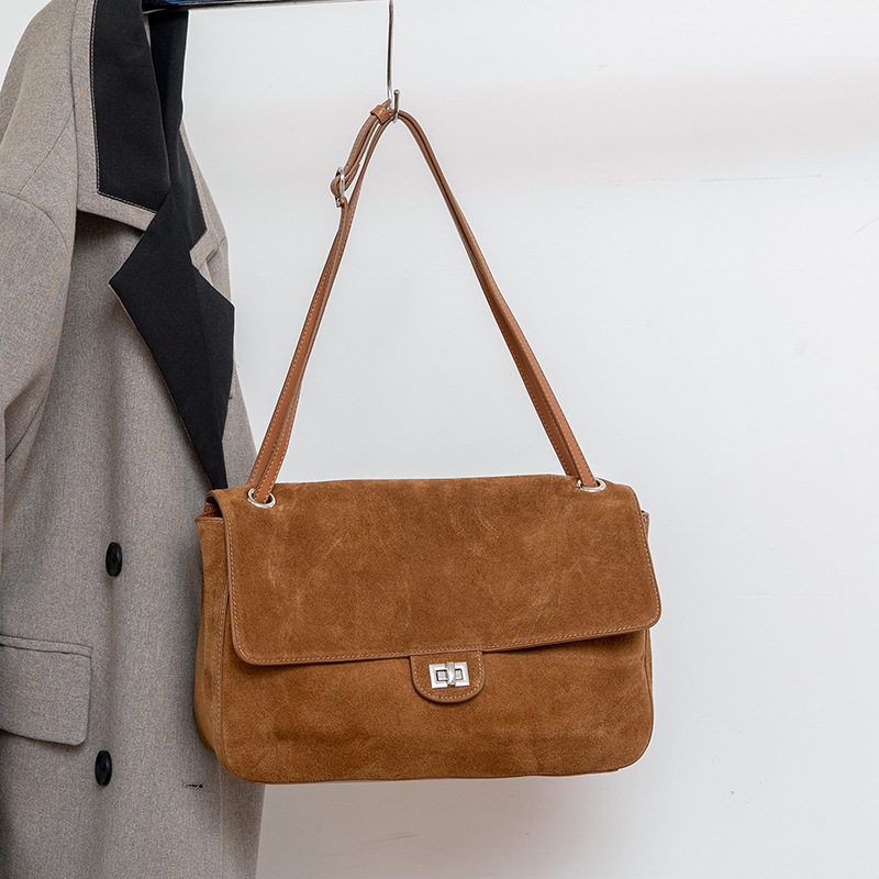 Bolso de Hombro de Cuero Gamuz - Leather Work Handbag reseña y precio