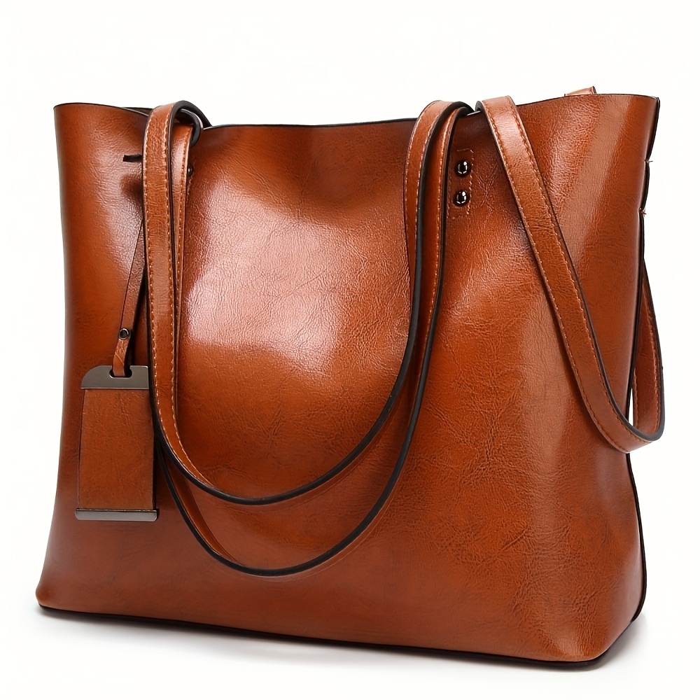 Bolso de mano de cuero Retro c - Leather Work Handbag reseña y precio